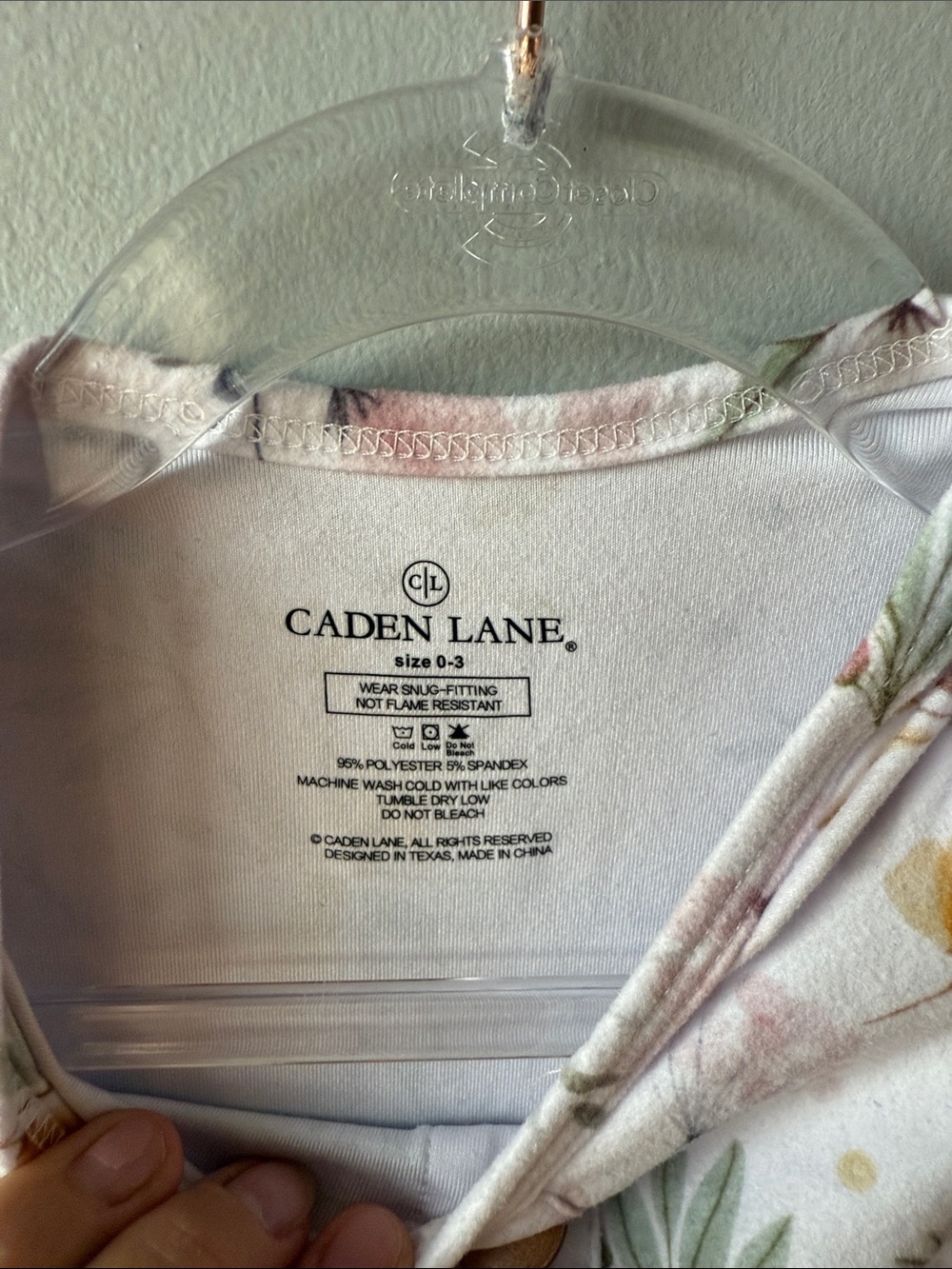 Caden Lane Floral Infant 0-3 Month Knot Nightgown - Picture 4 of 5